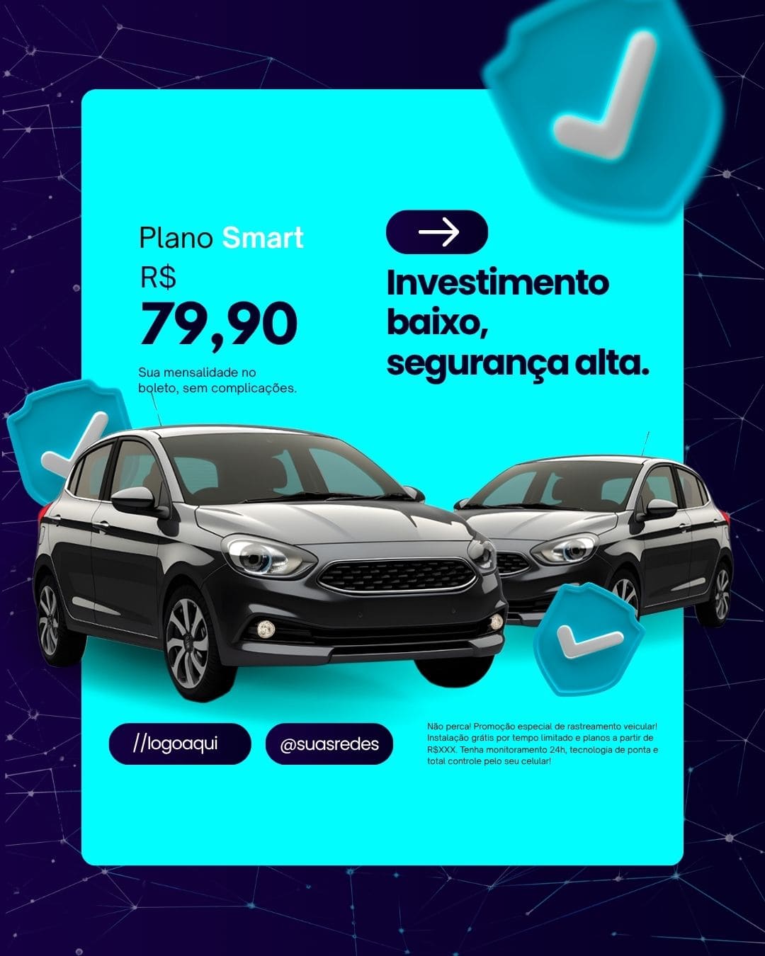 Arte Canva - Rastreamento veicular 018