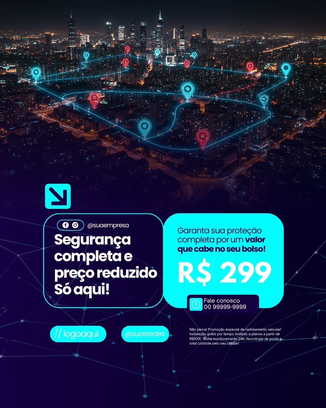 Arte Canva - Rastreamento veicular 019
