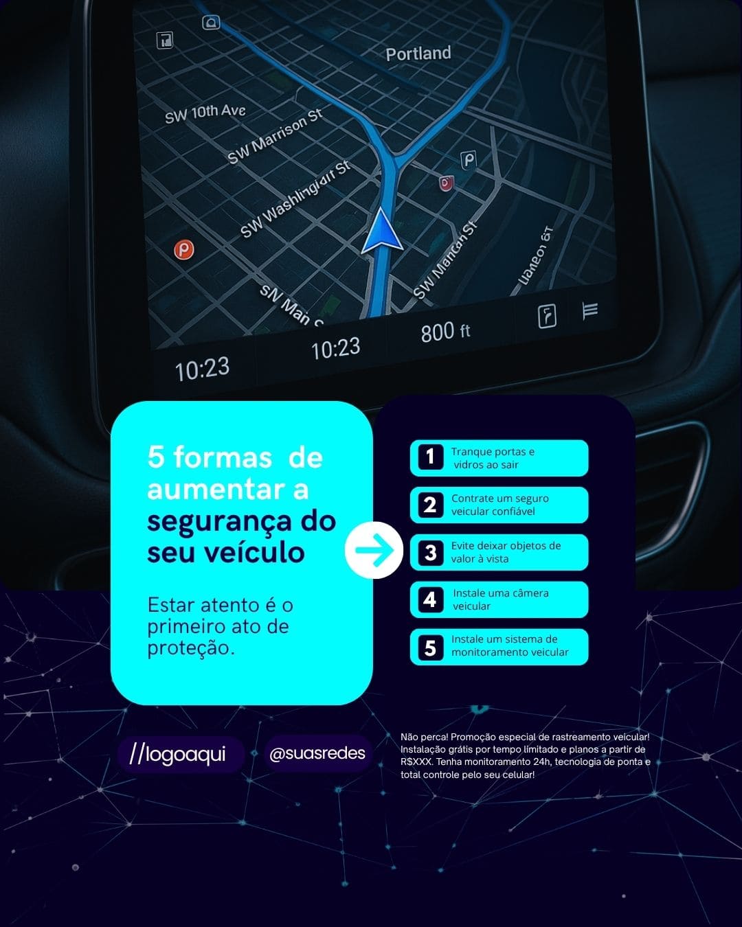 Arte Canva - Rastreamento veicular 020
